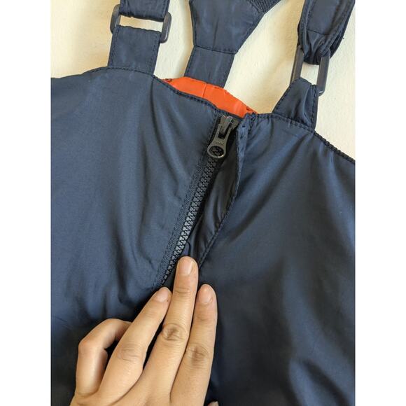 Old Navy Toddler Boy Snow Bib Blue Orange Snow Suit Light Weight Sz 18-24 M - Picture 3 of 12